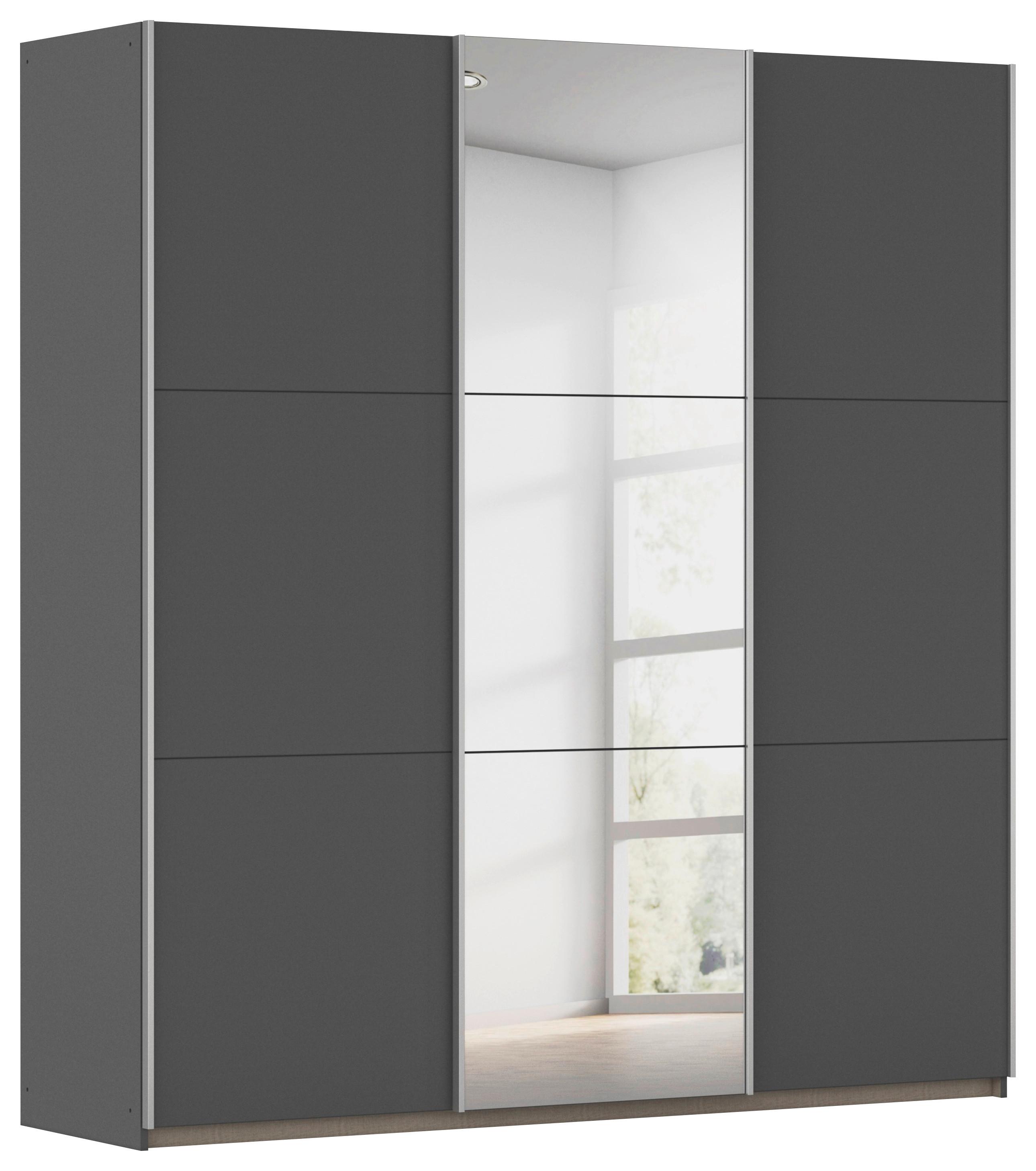 SCHWEBETÜRENSCHRANK Berny, Grau B: 196 cm