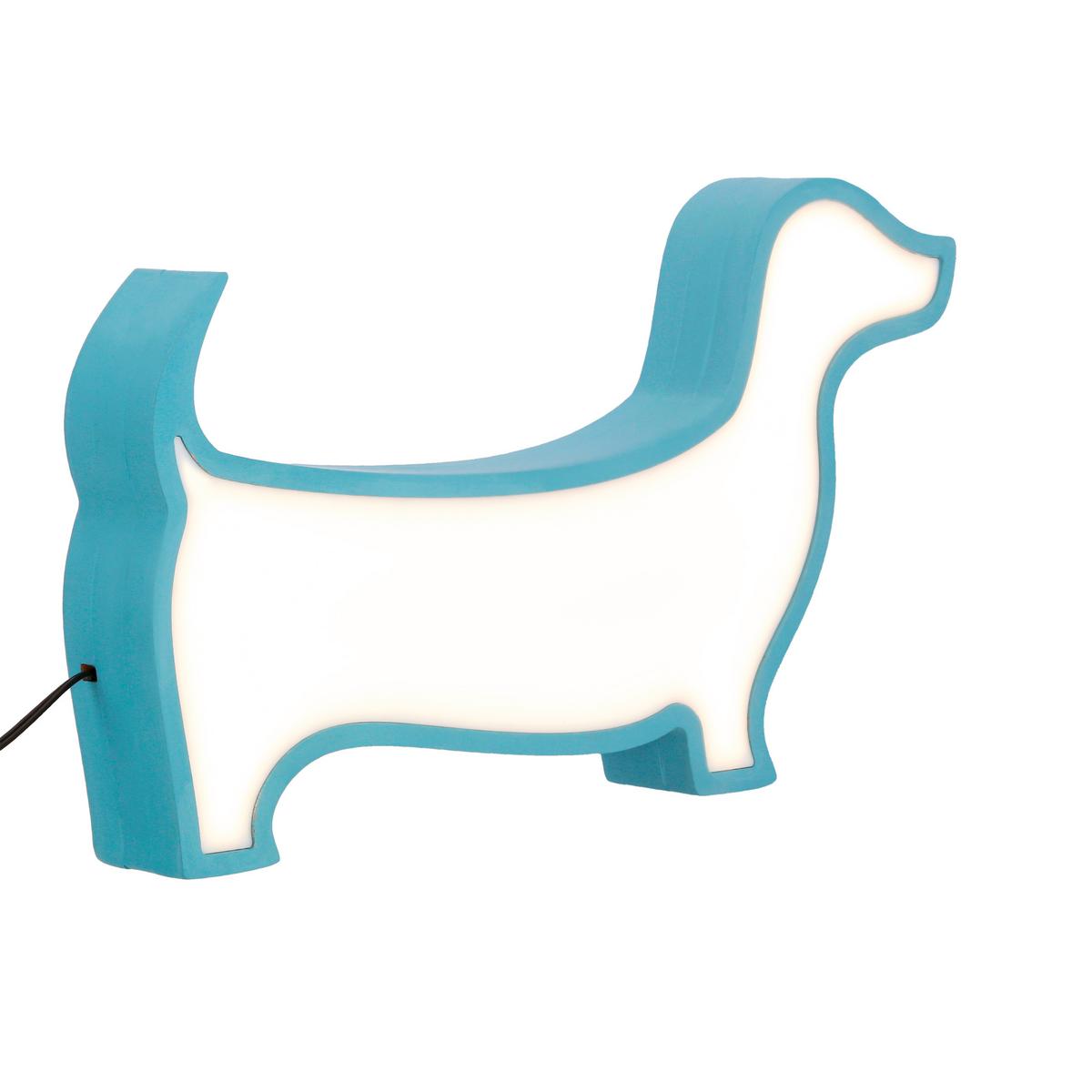 Kindertischleuchte 41-10636 Dog - Blau, Basics, Holzwerkstoff/Kunststoff (32/3.5/18cm)