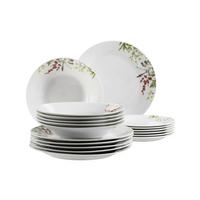 Tafelservice Herbal Garden 6 Personen 18-Teilig Weiß - Weiß, Basics, Keramik - Mäser