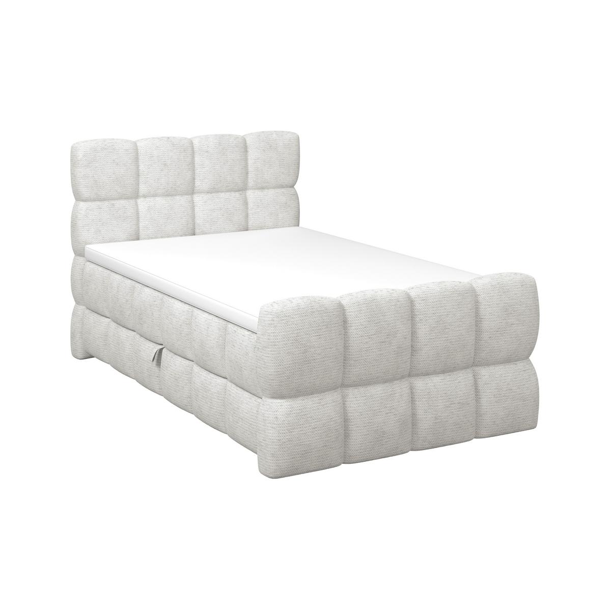 Boxspringbett Brisbane inkl Bettkasten 120x220 - Creme/Schwarz, Trend, Holz/Holzwerkstoff (120/220cm) - Sembella