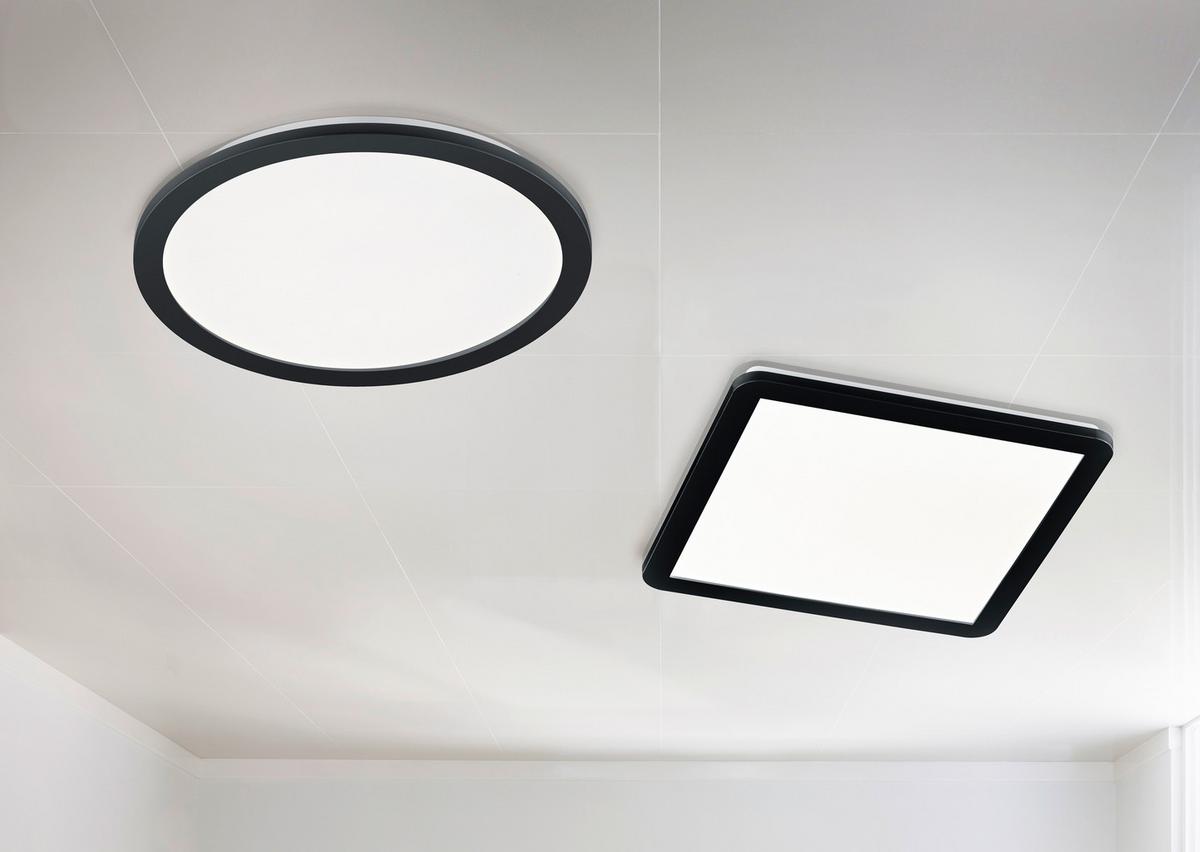 Led-deckeneluchte L: 40 Cm, 3-Fach Schaltbar, Dimmbar - Schwarz/Weiß, Design, Kunststoff (40/40/3cm) - Trio Leuchten