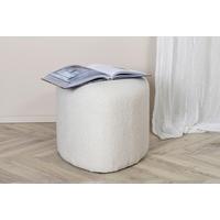 Pouf Peg - Weiß, Design, Textil (46/41/46cm) - Livetastic