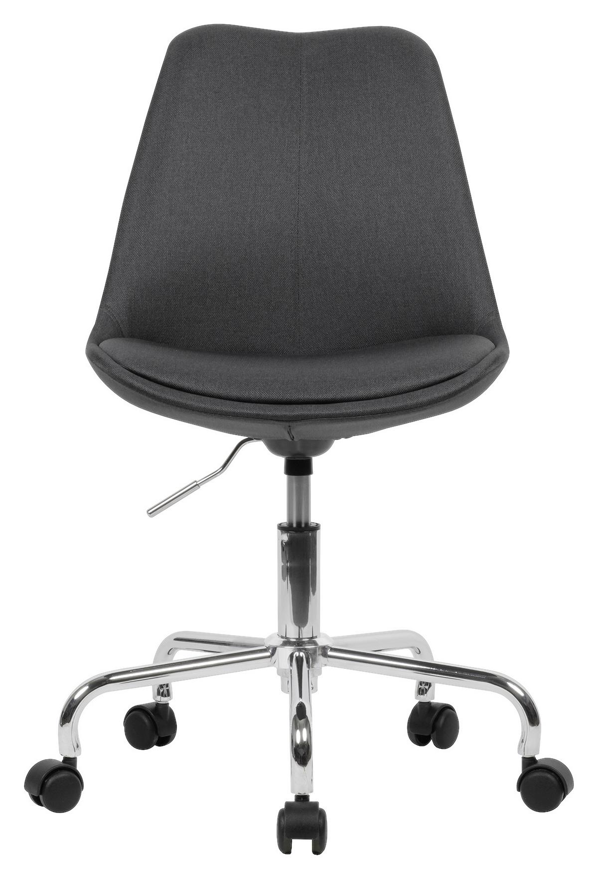 Otočná židle černá - barvy stříbra/černá, Moderní, kov/textil (65/84/65cm) - MID.YOU
