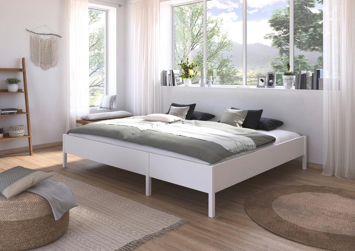 Bett Mare Weiß Lf: 240x200 Cm - Weiß, MODERN, Holzwerkstoff (240/200cm) - Rauch Möbel