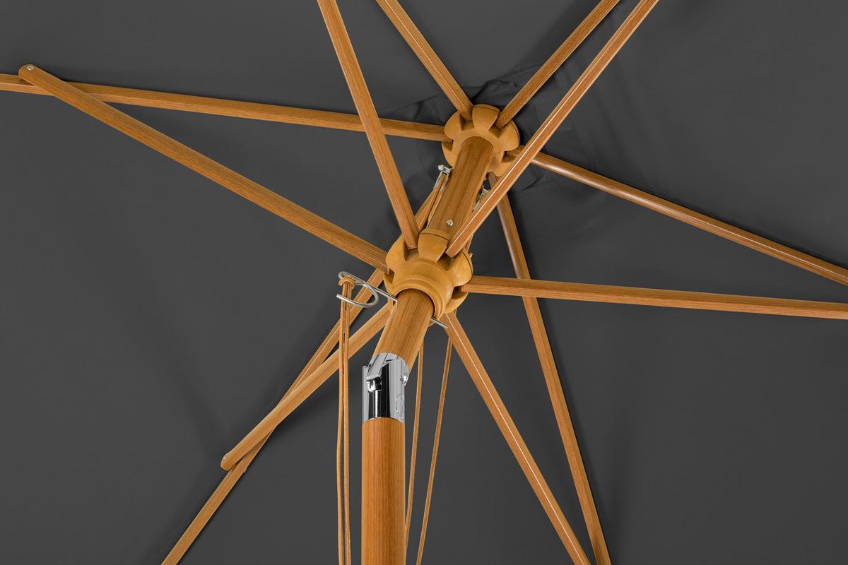 Sonnenschirm 200x261x300 Cm Anthrazit - Anthrazit/Buchefarben, Basics, Textil/Metall (200/261/300cm) - Schneider