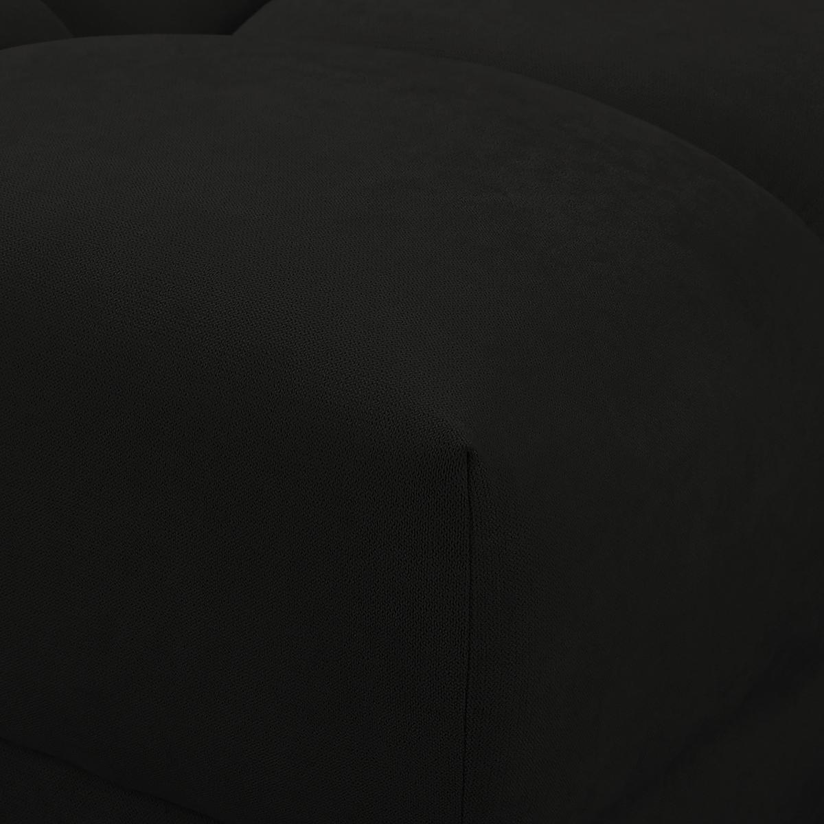 Ecksofa Azzuro Schwarz S: 256x175 cm - Silberfarben/Schwarz, Design, Textil (256/175cm) - Livetastic