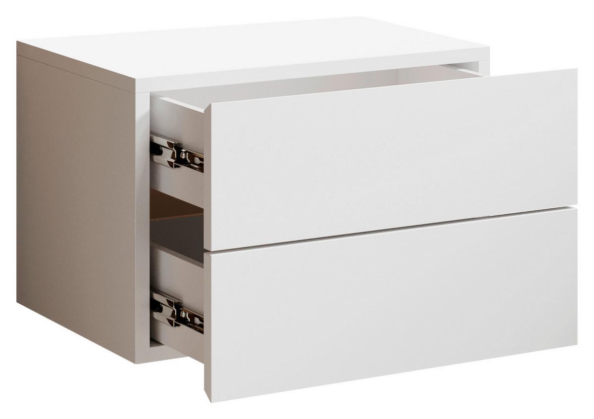 Nachkästchen Weiß H: 28 cm Cabo - Weiß, MODERN, Holzwerkstoff (42/28cm) - Livetastic