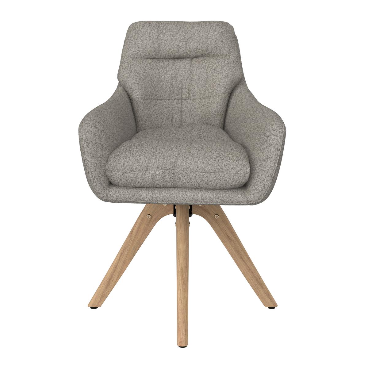 ŽIDLE S PODRUČKAMI JUANA - světle šedá/přírodní barvy, Moderní, dřevo/textil (61/93/65cm) - Bessagi Home
