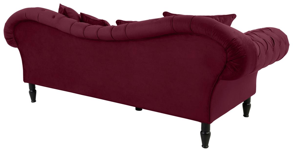3-sitzer-sofa Cupido - Rot/Schwarz, Design, Textil (242/91/104cm) - MID.YOU