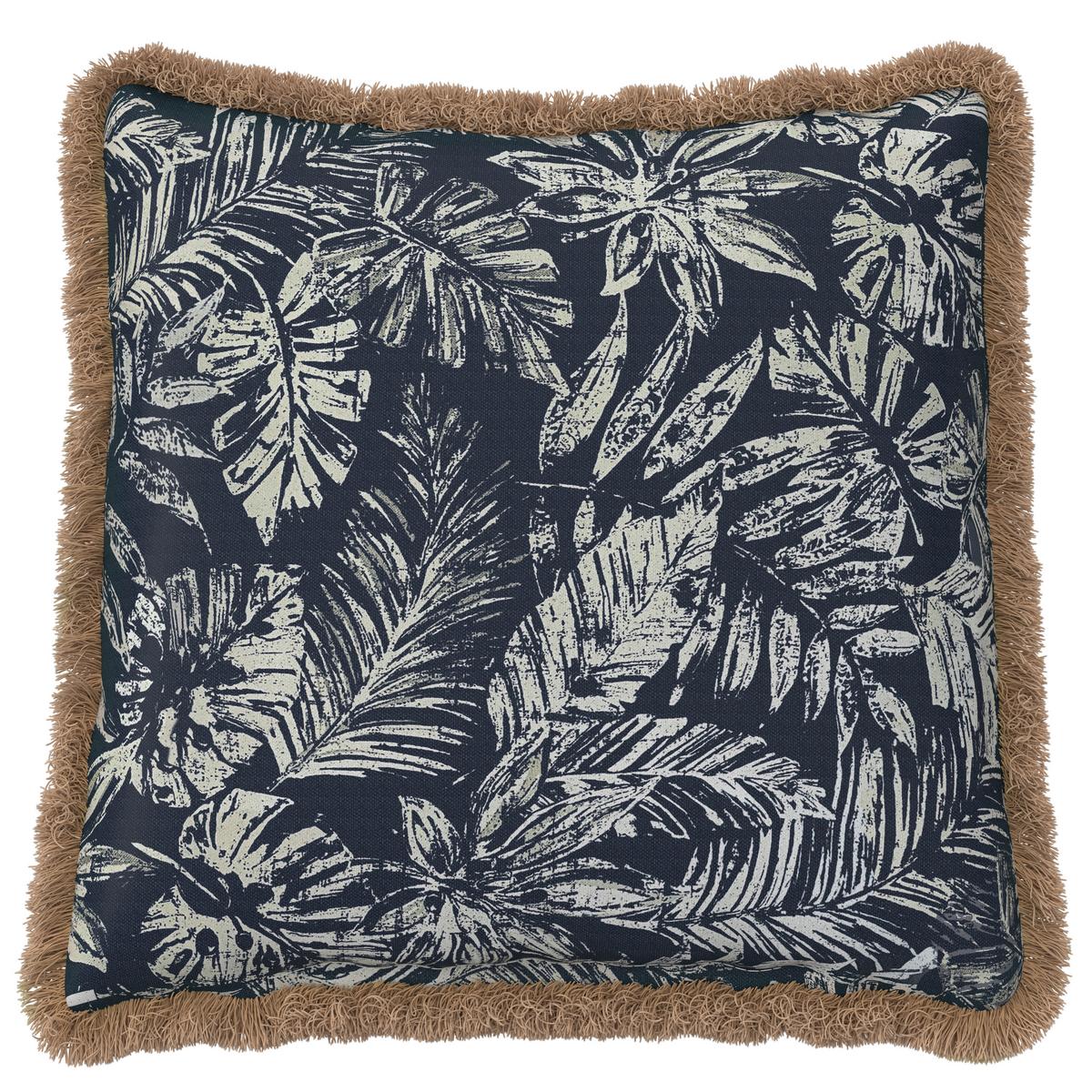 VENKOVNÍ POLŠTÁŘ NADIA - bílá/modrá, Moderní, textil (50/50/10cm) - Bessagi Garden