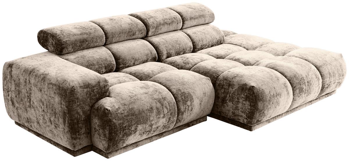 Ecksofa Chani Taupe, Schenkel: 239x150 cm - Taupe, MODERN, Textil (239/150cm) - MID.YOU