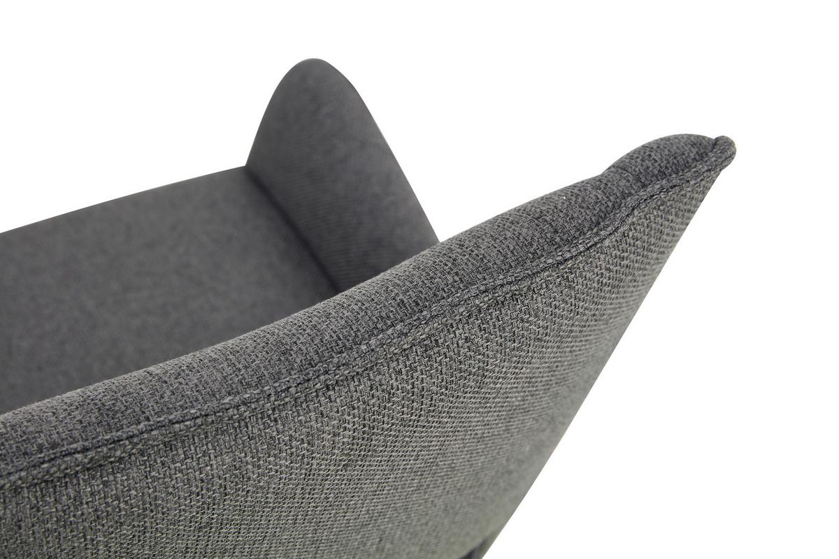 Stuhl-Set Helen Anthrazit B: 56 cm - Anthrazit/Schwarz, MODERN, Textil/Metall (56/91/63cm) - MID.YOU