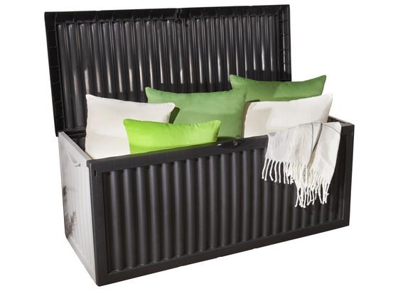 Kissenbox Lara - Anthrazit, KONVENTIONELL, Kunststoff (120/52/54cm) - Ombra Kissenbox Lara - Anthrazit, KONVENTIONELL, Kunststoff (120/52/54cm) - Ombra