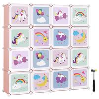 Plastic Cube Storage Rosa B: 123 cm - Pink/Rosa, MODERN, Kunststoff/Metall (123/123/31cm) - MID.YOU