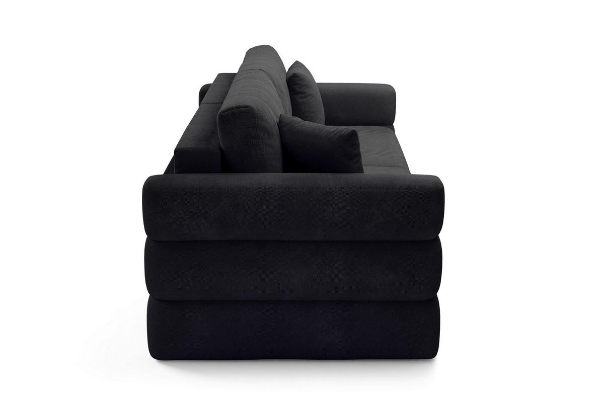 Schlafsofa Terazzo Schwarz B: 254cm - Schwarz, Design, Textil (254/93/167cm) - Livetastic