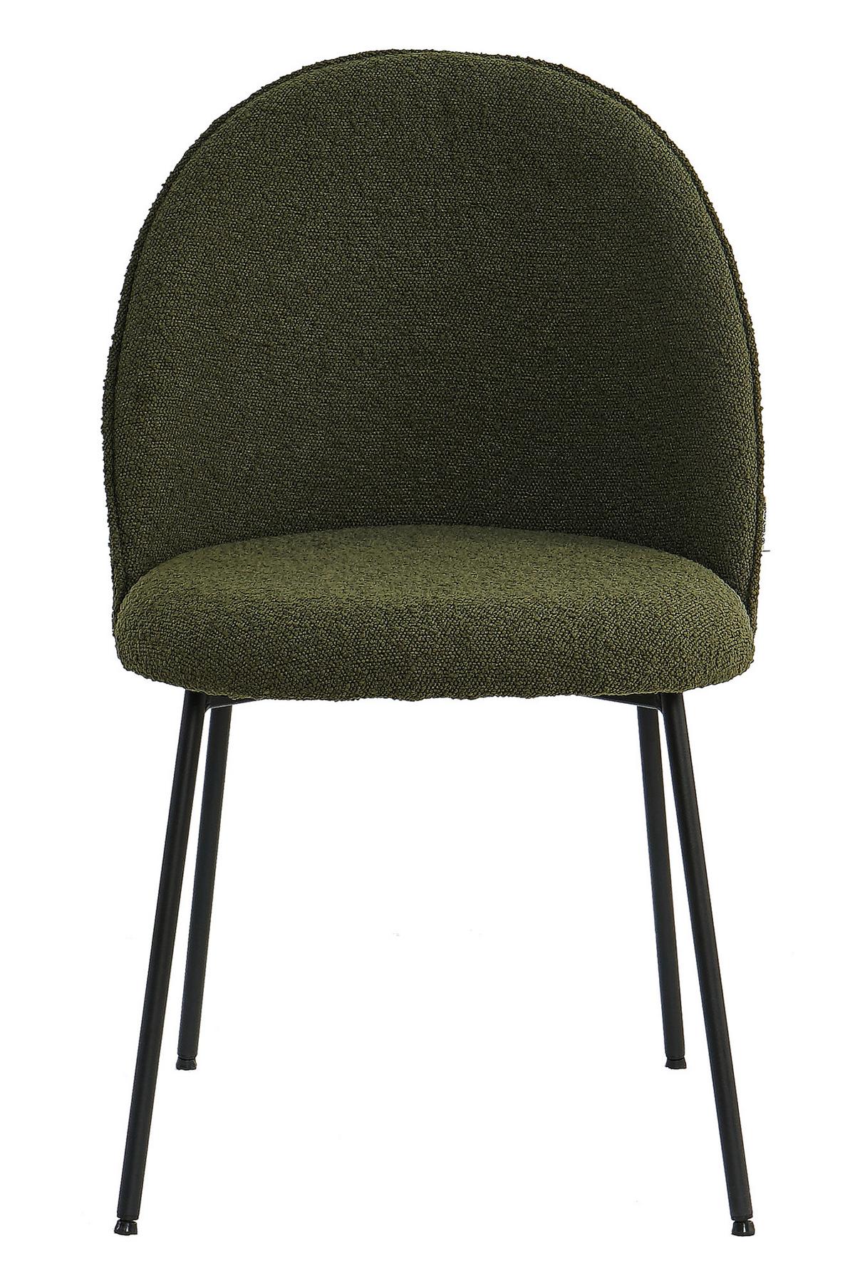 STUHL-SET Schwarz/Grün 2-teilig - Schwarz/Grün, MODERN, Textil/Metall (49,5/84/47,5cm) - MID.YOU