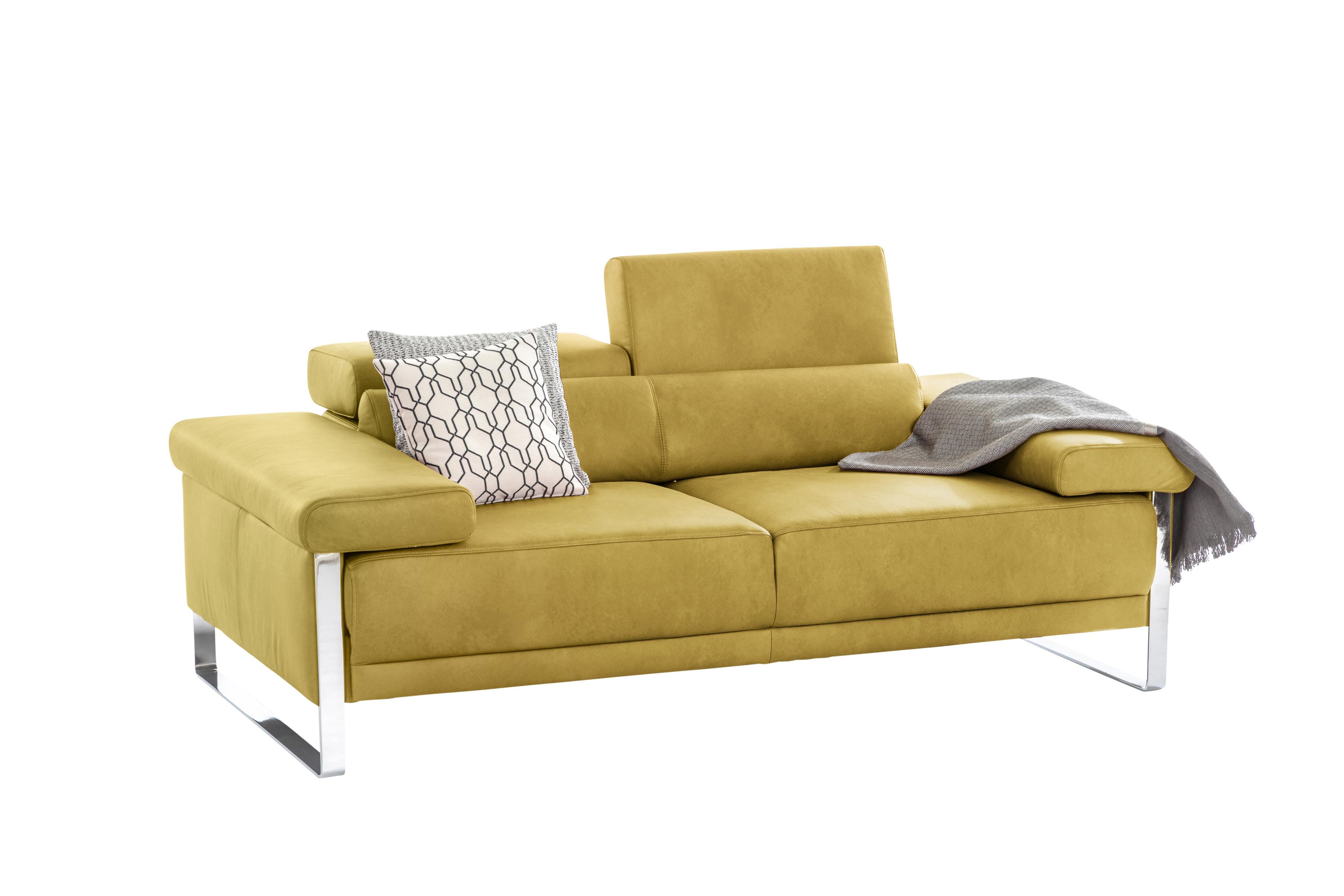 2-Sitzer-Sofa Floyd Rücken Echt Gelb Vintage-Look
