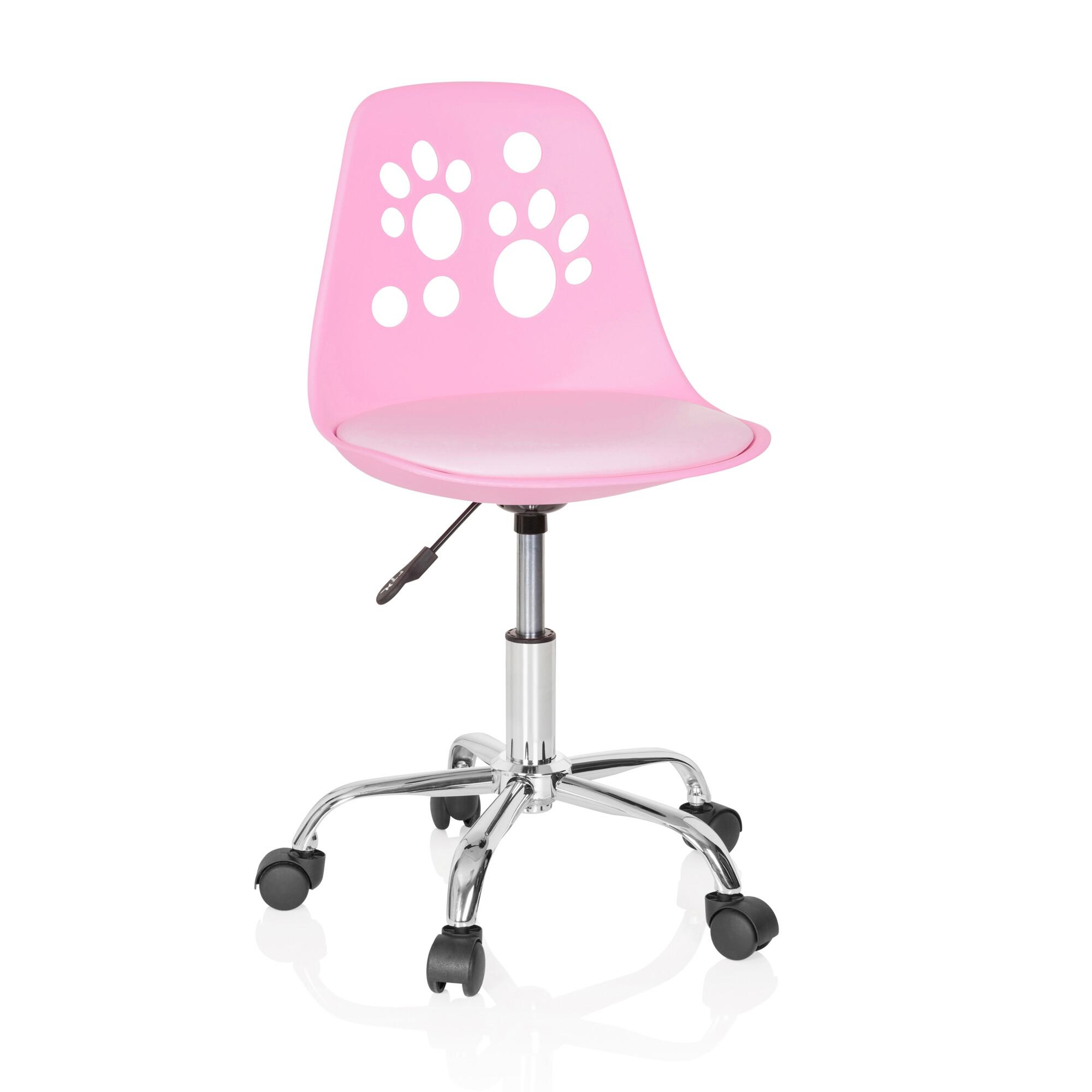 Jugenddrehstuhl Fancy I Pink Tiermuster - Pink, MODERN, Kunststoff/Textil (40/72-82/44cm) - MID.YOU