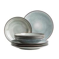 Tafelservice Smoky's 8-Teilig Steinzeug, Grün, 4 Personen - Grün, Basics, Keramik - Mäser