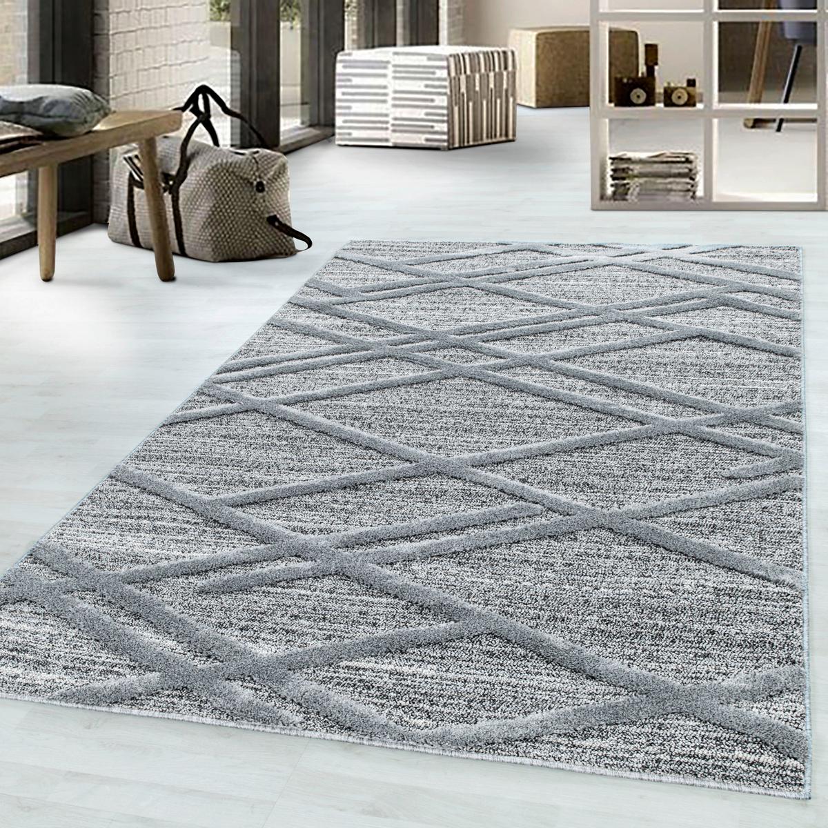 Tkaný koberec 240x340cm, šedá - šedá, Konvenční, textil (240/340cm)