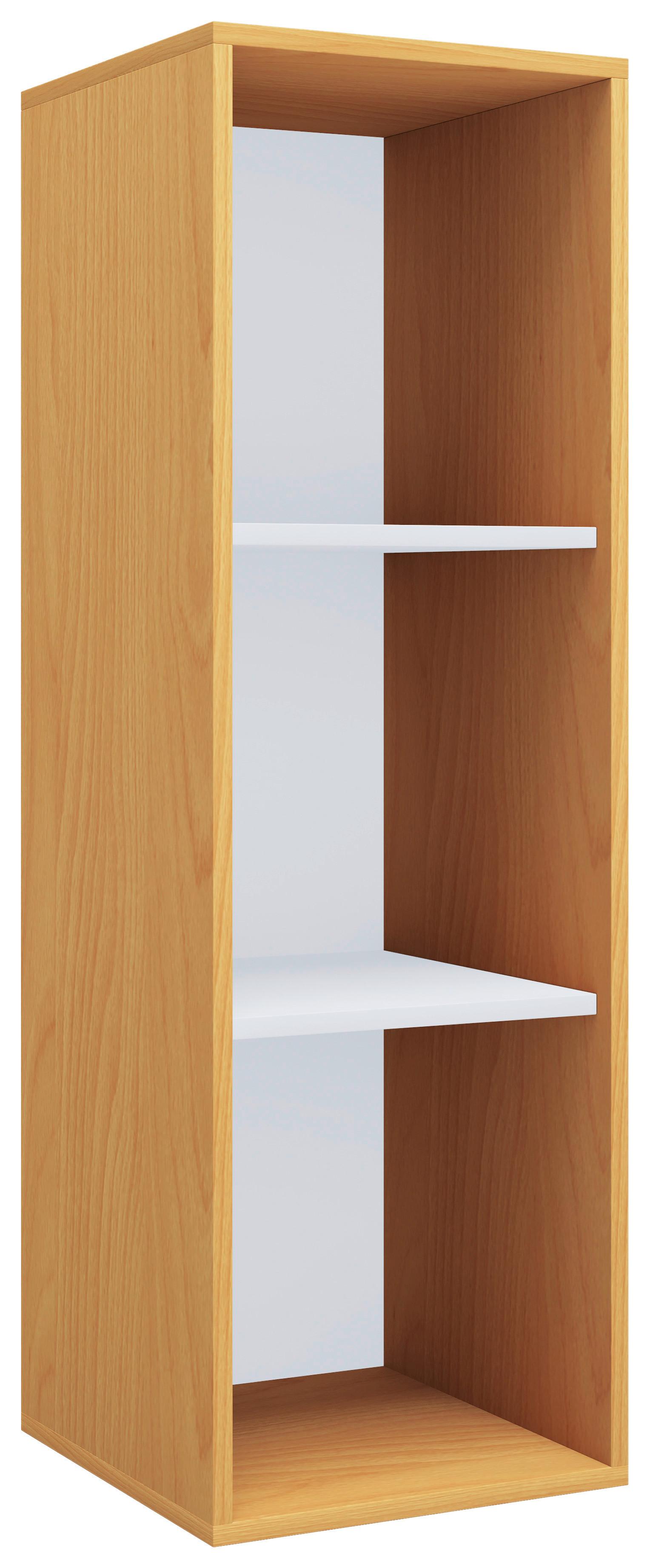 Regál na šanóny š: 35cm, farby buka - farba buka/biela, Modern, kompozitné drevo (35/110/37cm) - P & B