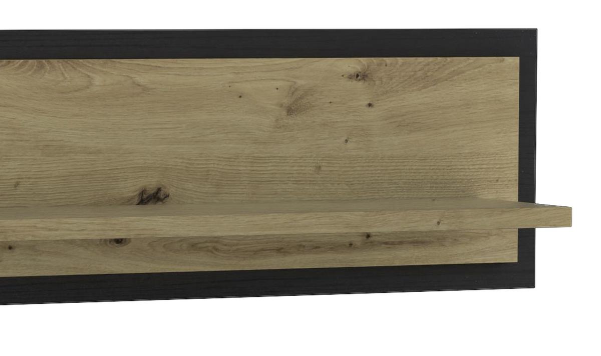 Wandboard Trondheim B: 140 cm Artisan Eiche Dekor - Eichefarben/Schwarz, Basics, Holzwerkstoff/Kunststoff (140/29,6/23,4cm) - Livetastic
