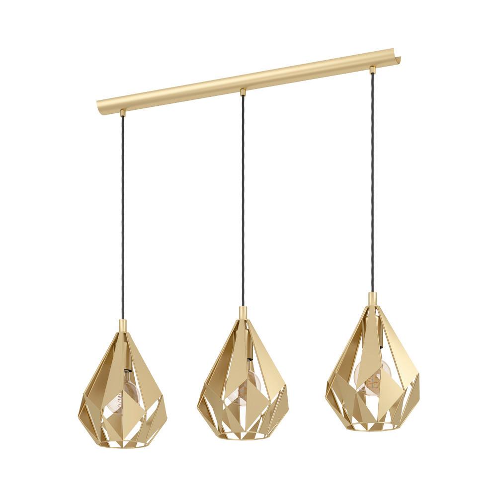 HÄNGELEUCHTE 43909*CARLTON - Goldfarben, Design, Metall (80.5/20.5/110cm) - Eglo