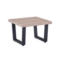 Couchtisch Naturfarben B: 60 cm - Schwarz/Naturfarben, Design, Holzwerkstoff/Metall (60/60/40cm) - Livetastic