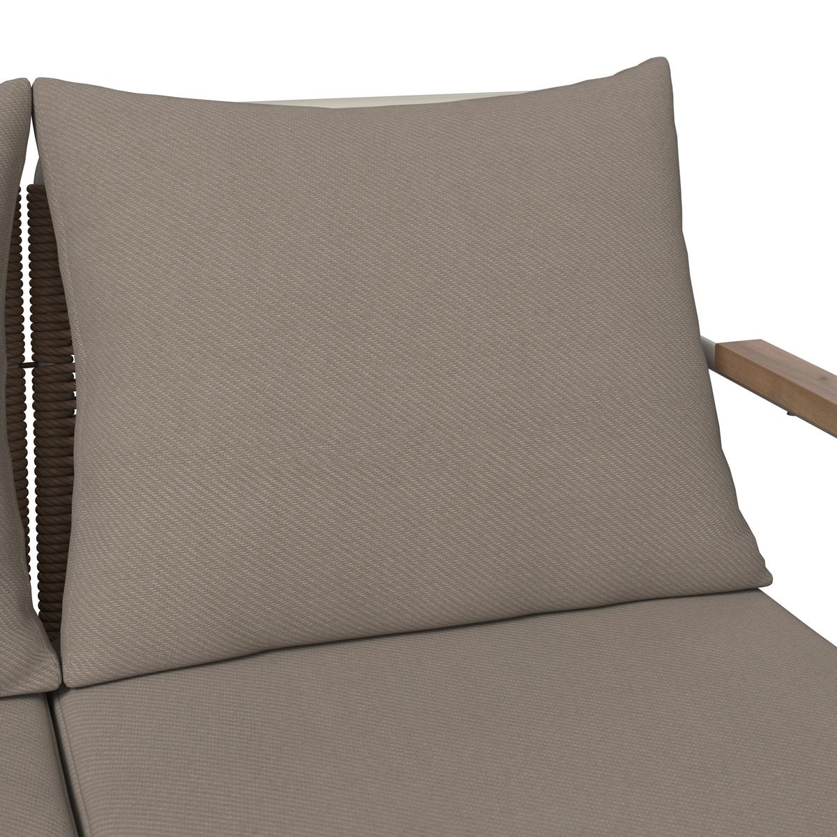 Loungegarnitur Portofino - Creme/Weiß, MODERN, Holz/Kunststoff (77/71/116cm) - Beldano