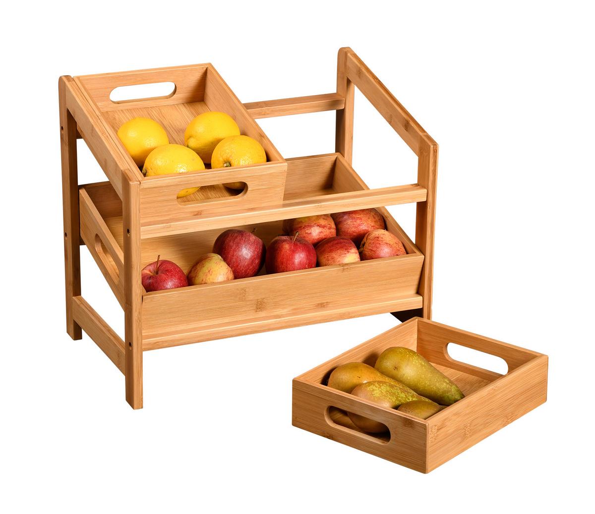 Küchenregal Bambus Bht: 26x39,5x34,5 Cm - Naturfarben, Basics, Holz (26/39,50/34,50cm) - Kesper