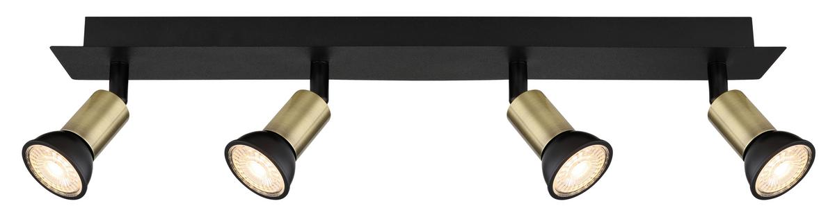Strahler 57998-4b - Goldfarben/Schwarz, Design, Metall (50/6/9cm) - Globo