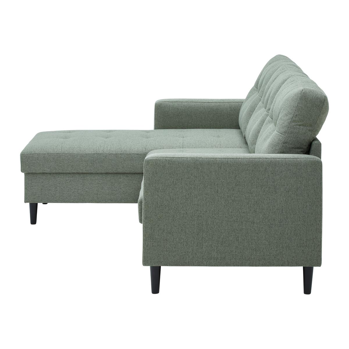 Sedací souprava BERGEN, oboustranná, mátově zelená - mátově zelená, Moderní, kov/dřevo (192/82/138cm) - Based