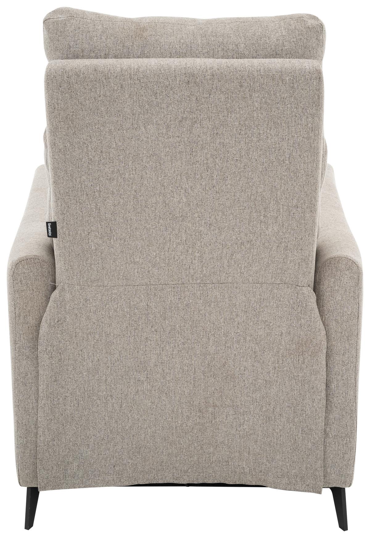 Relaxsessel Solace Grau/schwarz B: 72 Cm - Schwarz/Grau, Design, Textil/Metall (72/100/89cm) - Livetastic