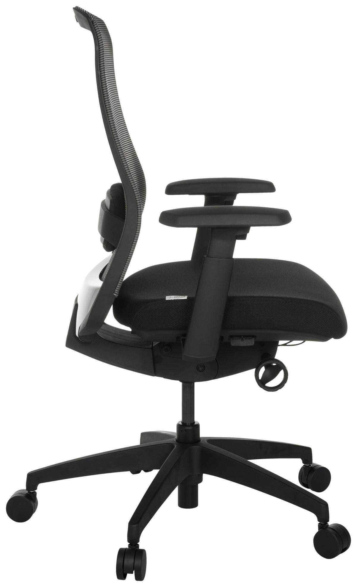 Drehstuhl Colore Schwrz B: 65 cm - Schwarz, MODERN, Kunststoff/Textil (65/95 - 103/70cm) - MID.YOU