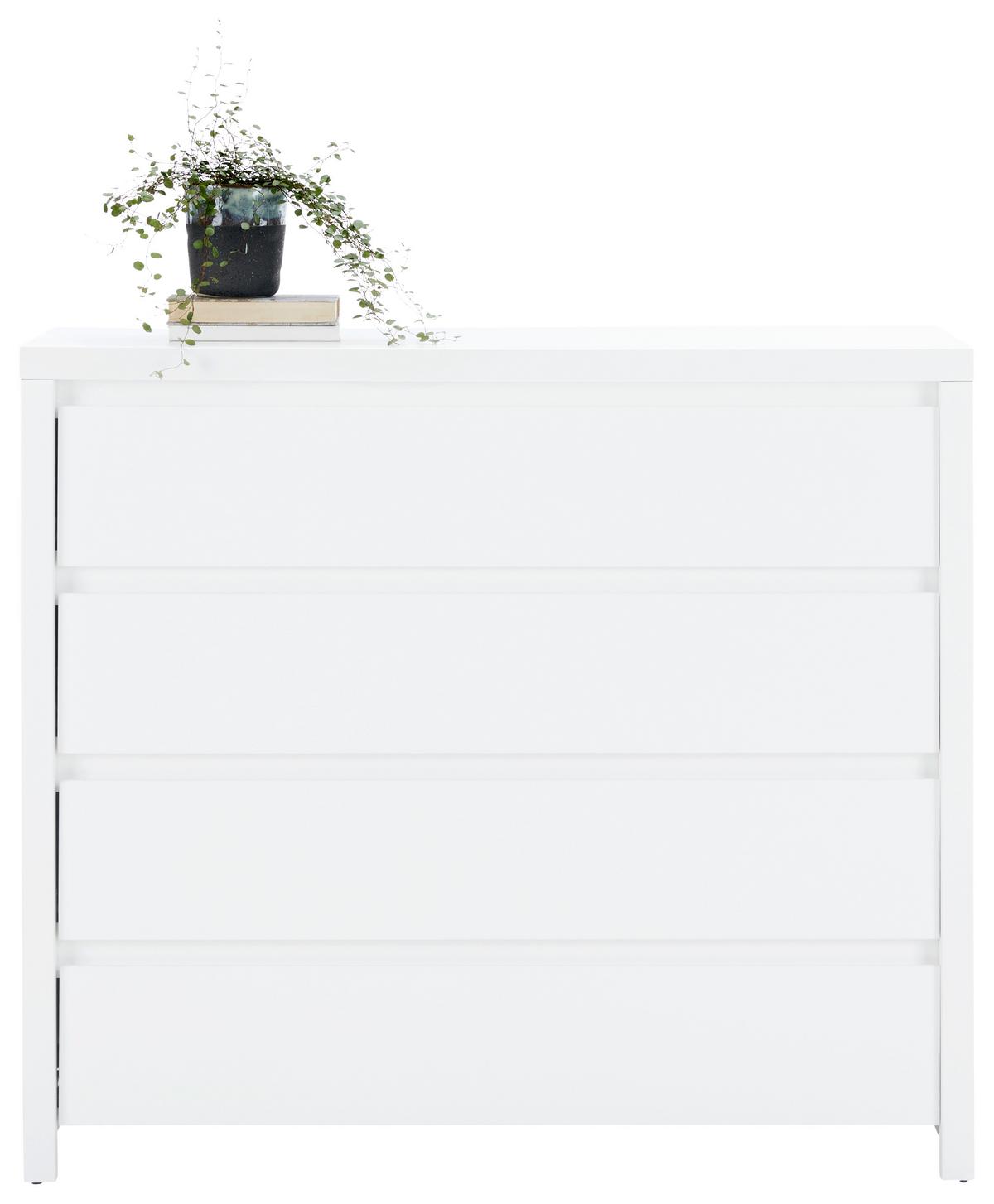 KOMODA LARIOS B -EXKLUSIV- - bílá/černá, Moderní, kompozitní dřevo/plast (105/91/40cm) - Mömax