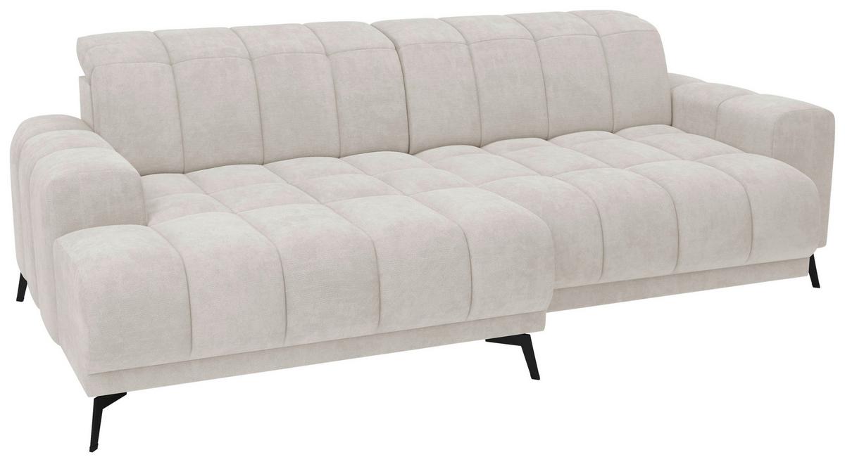 Rohová sedačka LAYA, levá, krémová tkanina MEMPHIS - krémová, Moderní, textil (155/250cm) - Premium Living