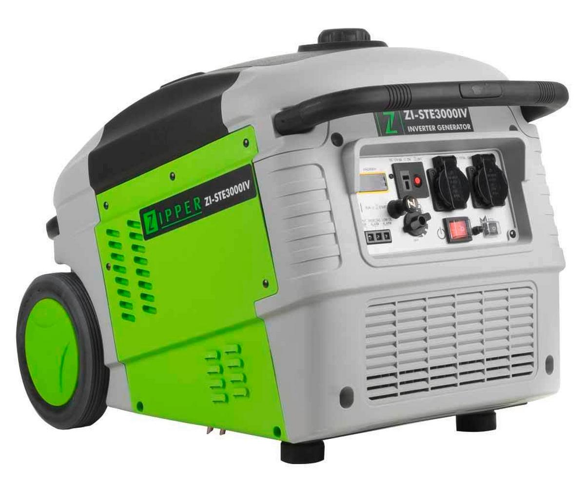 Stromerzeuger Zi-Ste3000iv 4,3 Kw, Benzinmotor, Räder - Grün, Basics, Metall (70/44/51,5cm) - Zipper