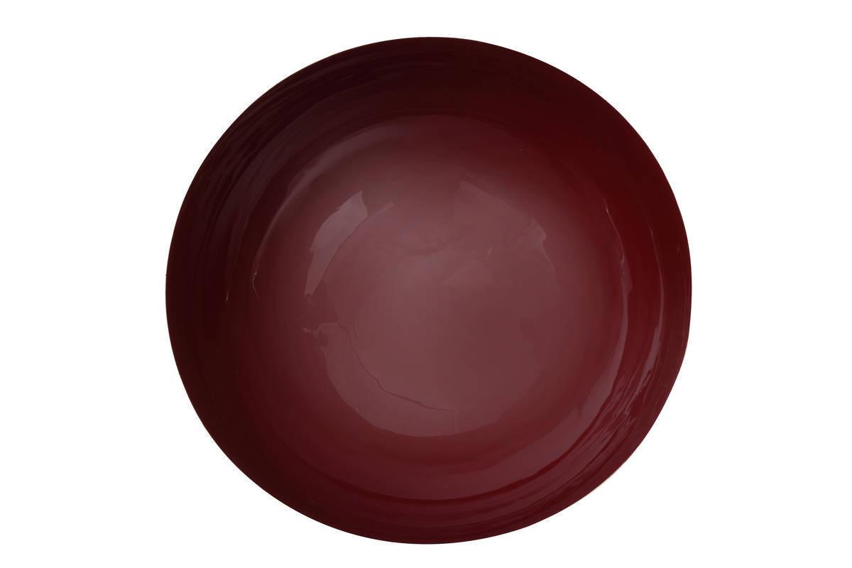 Dekosäule mit Schale Art Deco 125 H: 59 cm - Pflaume/Silberfarben, Trend, Metall (37/37/59cm) - Kayoom