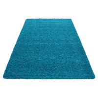Hochflor Teppich Türkis Dream 160x230 cm - Türkis, KONVENTIONELL, Textil (160/230cm) - Novel