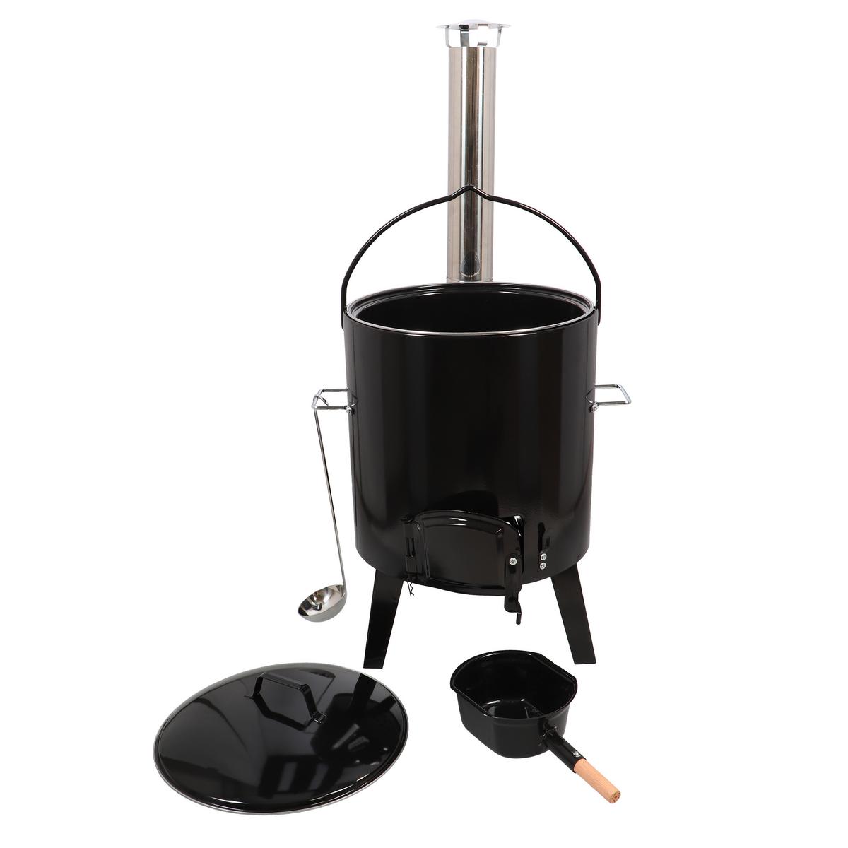 Dutch Oven Metall - Schwarz, LIFESTYLE, Metall (45,5/92/49,5cm)