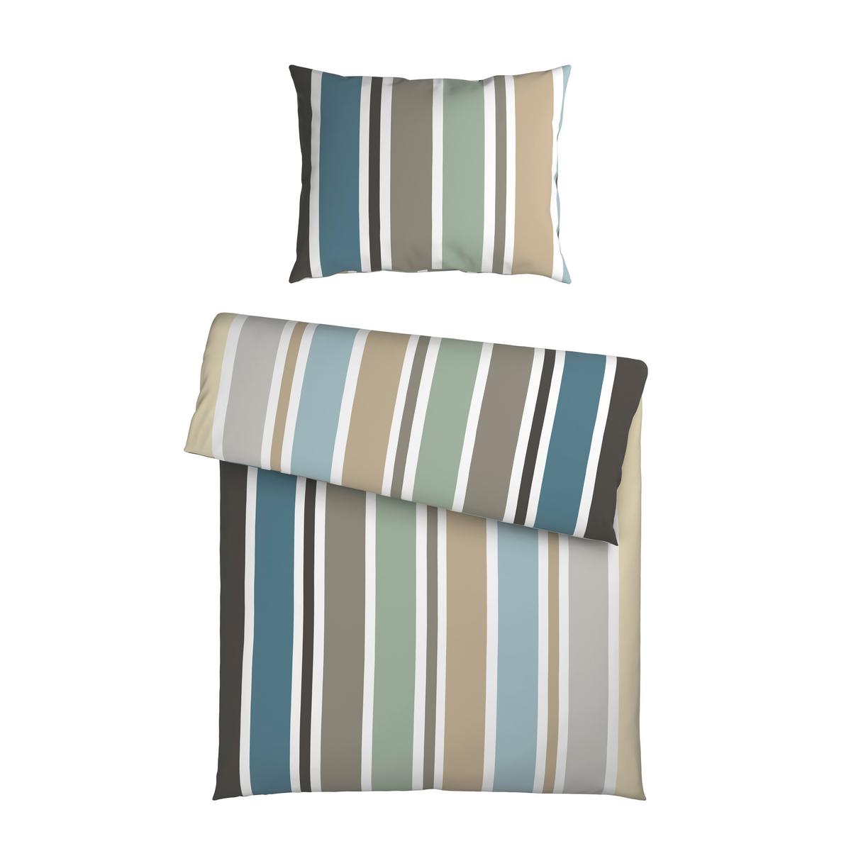 Bettwäsche Irene - Blau/Beige, MODERN, Textil - Luca Bessoni