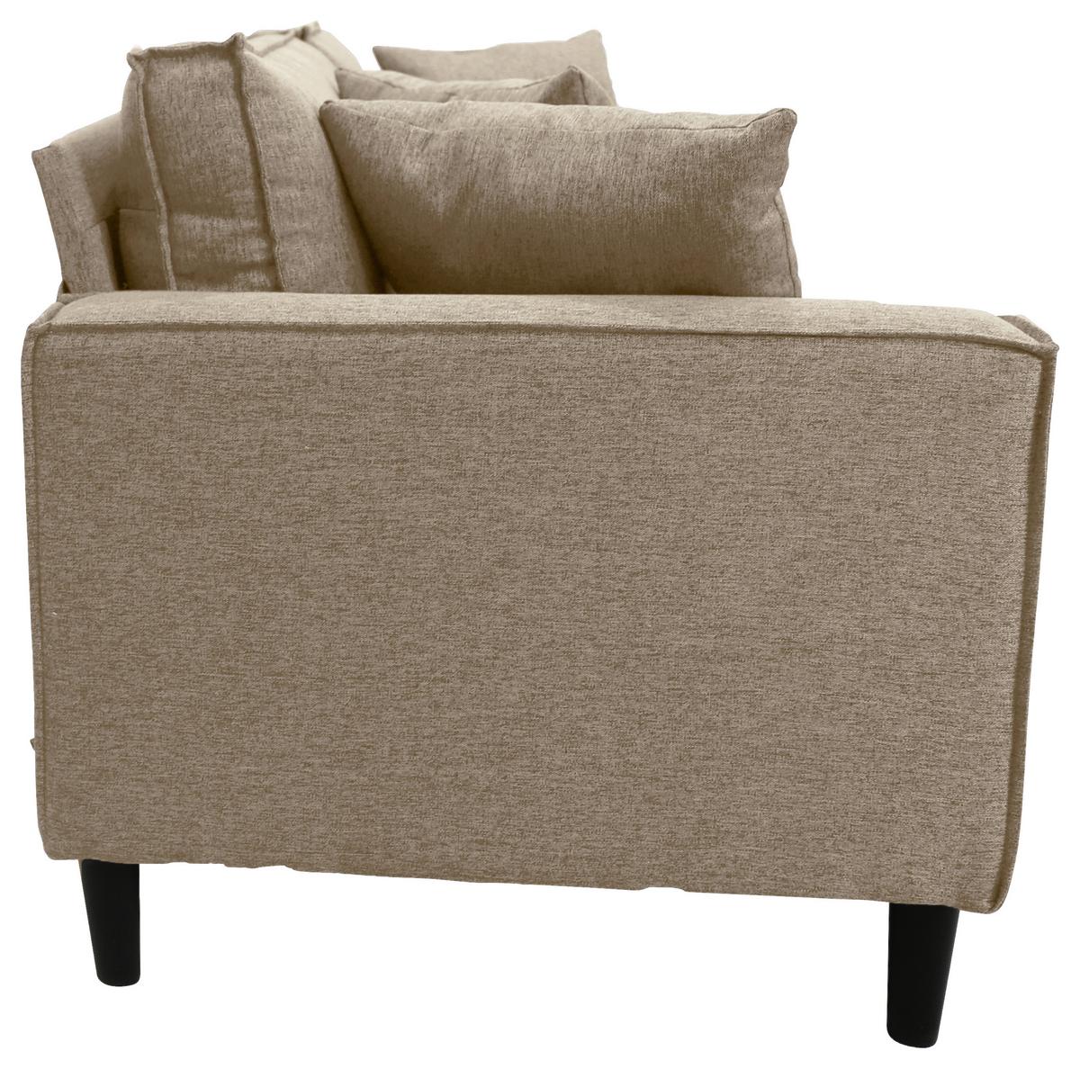 2-Sitzer-Sofa Beluna Beige B: 141,5 cm - Beige/Schwarz, Basics, Textil (141,5/84/83cm) - P & B