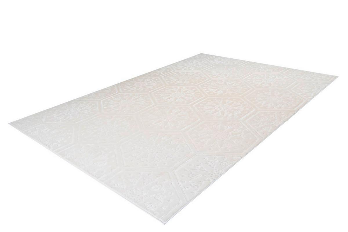 FLACHWEBETEPPICH Weiß, Bunt, - Weiß, KONVENTIONELL, Textil (160/230cm) - Kayoom