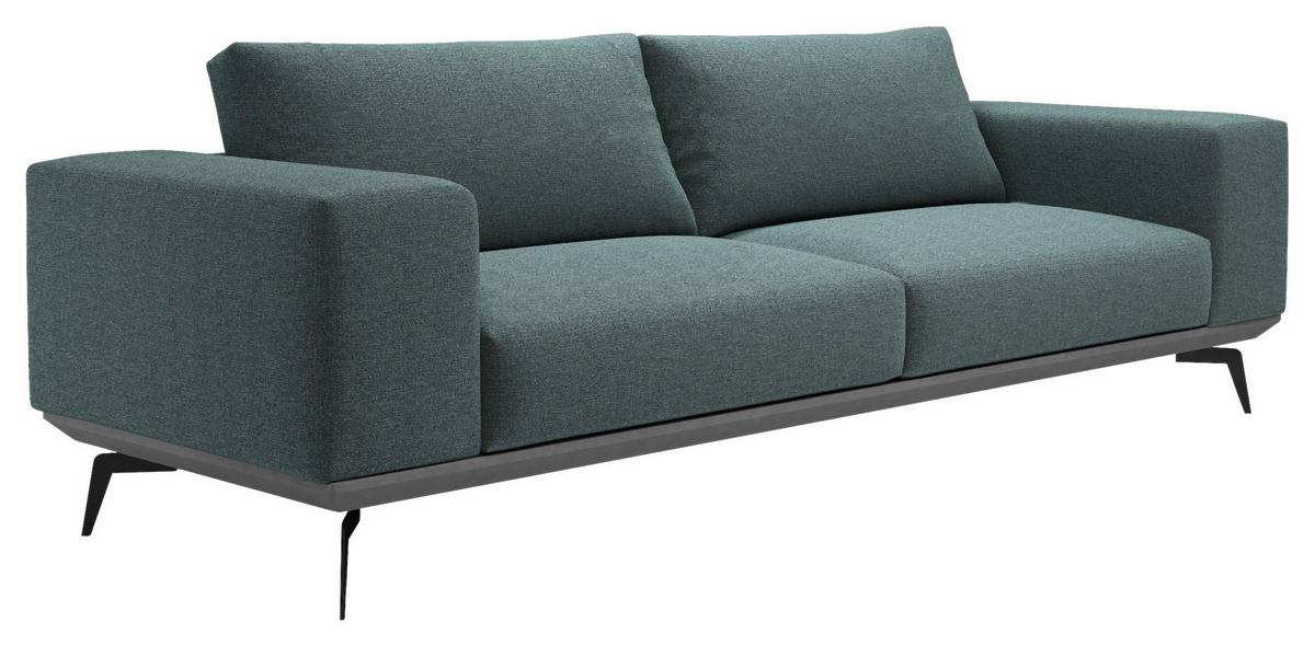 2-Sitzer-Sofa Albero Anthrazit - Anthrazit/Schwarz, Design, Holz/Textil (260/87/95cm) - MID.YOU
