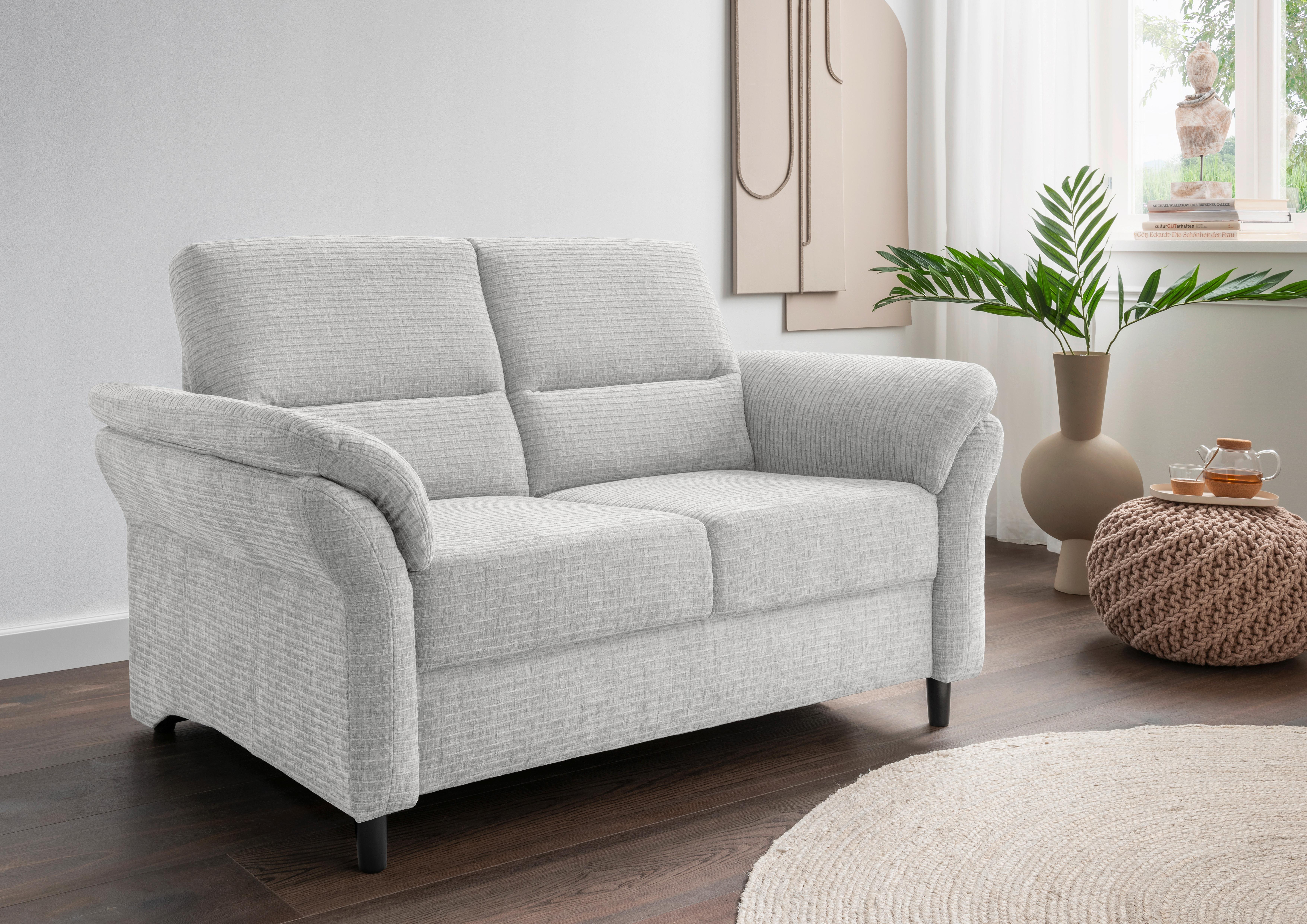 2-Sitzer-Sofa Cavoli, Weiß B: 147 cm - Schwarz/Weiß, MODERN, Textil (147/90/89cm) - Livetastic