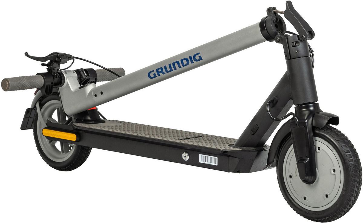 E-scooter Klappbar Inkl. Digitaler Tachoanzeige - Schwarz/Grau, Basics, Kunststoff/Metall (116/43/114,5cm) - Grundig