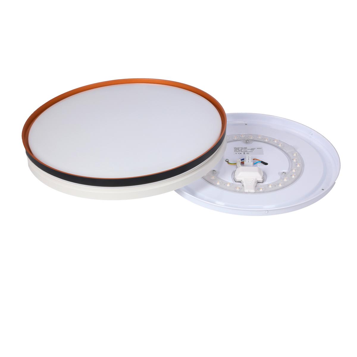 LED-Deckenleuchte Montana - Goldfarben/Schwarz, KONVENTIONELL, Kunststoff/Metall (40/40/7cm)