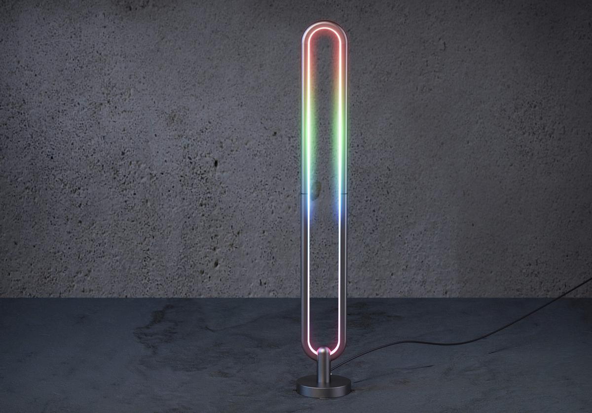 Stehleuchte Irma dimmbar Schwarz mit Farbwechsler - Schwarz, Design, Kunststoff (15,5/104,5cm) - Luca Bessoni