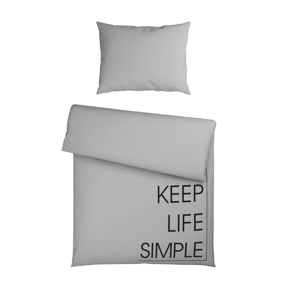 POSTEĽNÁ BIELIZEŇ KEEP LIFE - sivá, textil (140/200cm) - Mömax