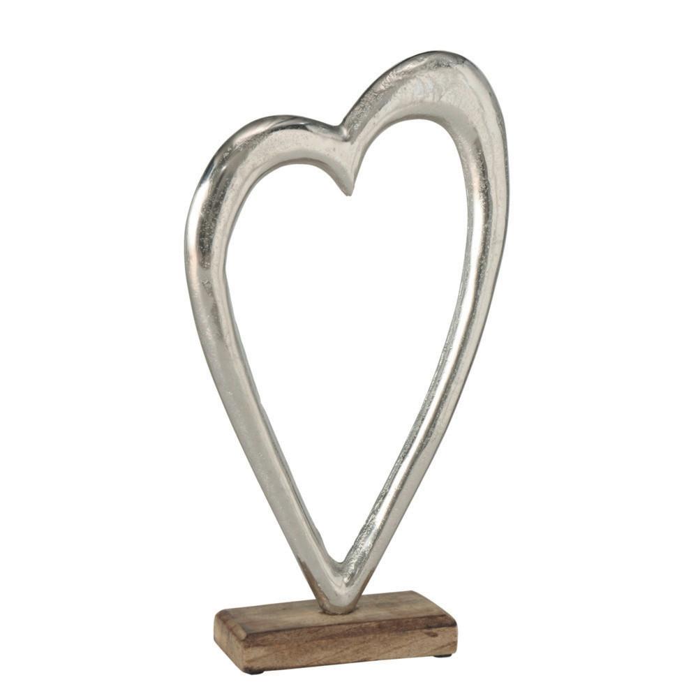 Dekorační srdce JOSEFINA, výška 42 cm - Basics, kov/dřevo (8/42cm)